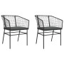 Sillones de jardín con cojines 2 uds ratán sintético negro de , Sillas de jardín - Ref: Foro24-369100, Precio: 92,21 €, Descu...