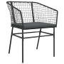 Sillones de jardín con cojines 2 uds ratán sintético negro de , Sillas de jardín - Ref: Foro24-369100, Precio: 92,21 €, Descu...