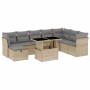 Set de sofás de jardín 9 pzas con cojines ratán sintético beige de , Conjuntos de jardín - Ref: Foro24-3274709, Precio: 558,5...