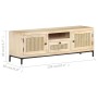 Mueble para TV madera maciza mango y caña natural 120x30x40 cm de vidaXL, Muebles TV - Ref: Foro24-323510, Precio: 155,24 €, ...