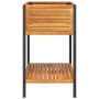 Jardinera con estante madera maciza acacia y acero 80x45x80 cm de , Maceteros y jardineras - Ref: Foro24-367617, Precio: 134,...