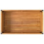 Jardinera con estante madera maciza acacia y acero 80x45x80 cm de , Maceteros y jardineras - Ref: Foro24-367617, Precio: 134,...