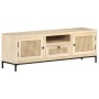 Mueble para TV madera maciza mango y caña natural 120x30x40 cm de vidaXL, Muebles TV - Ref: Foro24-323510, Precio: 155,24 €, ...