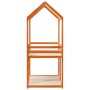 Cama litera con techo madera maciza pino marrón cera 90x190 cm de , Camas y somieres - Ref: Foro24-3282126, Precio: 245,27 €,...
