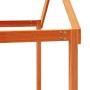 Cama litera con techo madera maciza pino marrón cera 90x190 cm de , Camas y somieres - Ref: Foro24-3282126, Precio: 245,27 €,...