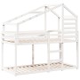 Cama con techo madera maciza de pino blanco 80x200 cm de , Camas y somieres - Ref: Foro24-3281959, Precio: 234,82 €, Descuent...