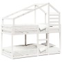 Cama con techo madera maciza de pino blanco 80x200 cm de , Camas y somieres - Ref: Foro24-3281959, Precio: 234,82 €, Descuent...