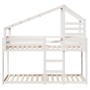 Cama con techo madera maciza de pino blanco 80x200 cm de , Camas y somieres - Ref: Foro24-3281959, Precio: 234,82 €, Descuent...
