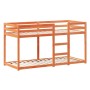 Cama litera con techo madera maciza pino marrón 90x200 cm de , Camas y somieres - Ref: Foro24-3281999, Precio: 252,09 €, Desc...