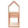 Cama litera con techo madera maciza pino marrón 90x200 cm de , Camas y somieres - Ref: Foro24-3281999, Precio: 252,09 €, Desc...