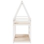Cama litera con techo madera maciza de pino blanco 90x200 cm de , Camas y somieres - Ref: Foro24-3282080, Precio: 202,49 €, D...