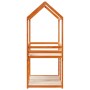 Cama litera con techo madera maciza pino marrón 90x200 cm de , Camas y somieres - Ref: Foro24-3282118, Precio: 243,23 €, Desc...
