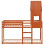 Cama litera con techo madera maciza pino marrón cera 75x190 cm de , Camas y somieres - Ref: Foro24-3282009, Precio: 240,05 €,...