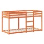Cama litera con techo madera maciza pino marrón cera 75x190 cm de , Camas y somieres - Ref: Foro24-3282009, Precio: 240,05 €,...