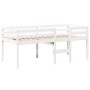 Cama alta con techo blanca madera maciza pino blanca 90x200 cm de , Camas y somieres - Ref: Foro24-3281978, Precio: 270,60 €,...