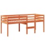 Cama alta con techo madera maciza de pino marrón cera 90x200 cm de , Camas y somieres - Ref: Foro24-3282094, Precio: 201,21 €...
