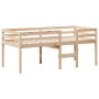 Cama alta con techo madera maciza de pino 90x200 cm de , Camas y somieres - Ref: Foro24-3282132, Precio: 221,38 €, Descuento: %