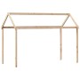 Cama alta con techo madera maciza de pino 90x200 cm de , Camas y somieres - Ref: Foro24-3282132, Precio: 221,38 €, Descuento: %