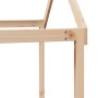 Cama alta con techo madera maciza de pino 90x200 cm de , Camas y somieres - Ref: Foro24-3282132, Precio: 221,38 €, Descuento: %