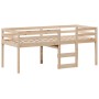 Cama alta con techo madera maciza de pino 90x190 cm de , Camas y somieres - Ref: Foro24-3282016, Precio: 207,33 €, Descuento: %