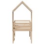 Cama alta con techo madera maciza de pino 90x190 cm de , Camas y somieres - Ref: Foro24-3282016, Precio: 207,33 €, Descuento: %