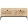 Mesa de centro madera maciza mango y caña natural 90x50x37 cm de vidaXL, Mesas de centro - Ref: Foro24-323511, Precio: 156,80...
