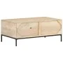Mesa de centro madera maciza mango y caña natural 90x50x37 cm de vidaXL, Mesas de centro - Ref: Foro24-323511, Precio: 155,49...