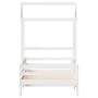 Estructura cama con techo madera maciza pino blanca 90x190 cm de , Camas y somieres - Ref: Foro24-3282166, Precio: 223,35 €, ...