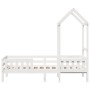 Estructura cama con techo madera maciza pino blanca 90x190 cm de , Camas y somieres - Ref: Foro24-3282166, Precio: 223,35 €, ...