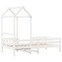 Estructura cama con techo madera maciza pino blanca 90x190 cm de , Camas y somieres - Ref: Foro24-3282166, Precio: 223,35 €, ...