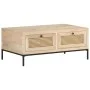 Mesa de centro madera maciza mango y caña natural 90x50x37 cm de vidaXL, Mesas de centro - Ref: Foro24-323511, Precio: 155,49...