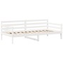 Sofá cama con techo madera maciza de pino blanco 90x200 cm de , Camas y somieres - Ref: Foro24-3282203, Precio: 202,88 €, Des...