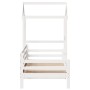 Sofá cama con techo madera maciza de pino blanco 90x200 cm de , Camas y somieres - Ref: Foro24-3282203, Precio: 202,88 €, Des...
