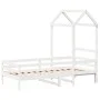 Sofa bed with solid white pine wood roof 90x200 cm by , Beds and slatted bases - Ref: Foro24-3282191, Price: 185,63 €, Discou...
