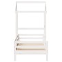 Sofá cama con techo madera maciza de pino blanco 90x200 cm de , Camas y somieres - Ref: Foro24-3282191, Precio: 195,03 €, Des...