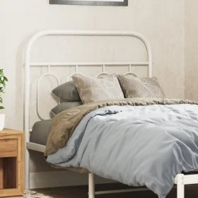 Cabecero de metal blanco 80 cm de , Cabeceros y pies de cama - Ref: Foro24-377193, Precio: 29,66 €, Descuento: %