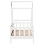 Sofá cama con techo madera maciza de pino blanco 90x190 cm de , Camas y somieres - Ref: Foro24-3282215, Precio: 195,83 €, Des...