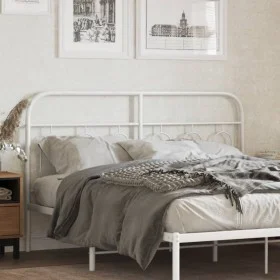 White metal headboard 137 cm by , Headboards and footboards - Ref: Foro24-377198, Price: 41,14 €, Discount: %