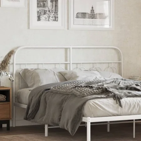 Weißes Metallkopfteil 137 cm von , Kopf- und Fußteile - Ref: Foro24-377198, Preis: 41,14 €, Rabatt: %