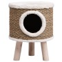 Casa para gatos con patas de madera 41 cm hierba marina de vidaXL, Mobiliario para gatos - Ref: Foro24-170970, Precio: 48,71 ...