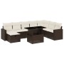 Set de sofás de jardín 9 pzas y cojines ratán sintético marrón de , Conjuntos de jardín - Ref: Foro24-3274873, Precio: 621,40...