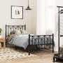 Estructura de cama con cabecero y estribo metal negro 75x190 cm de , Camas y somieres - Ref: Foro24-376136, Precio: 80,68 €, ...