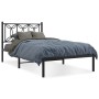 Estructura de cama con cabecero metal negro 100x190 cm de , Camas y somieres - Ref: Foro24-376122, Precio: 68,29 €, Descuento: %