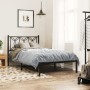 Estructura de cama con cabecero metal negro 100x190 cm de , Camas y somieres - Ref: Foro24-376122, Precio: 68,29 €, Descuento: %