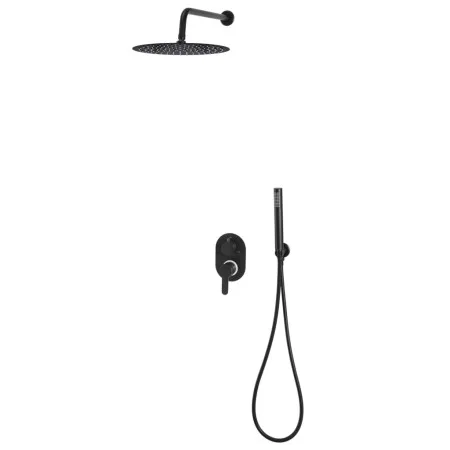 Black 201 stainless steel shower system by vidaXL, Jet nozzles for bathtubs and showers - Ref: Foro24-147721, Price: 147,37 €...