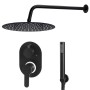 Sistema de ducha acero inoxidable 201 negro de vidaXL, Boquillas de chorro para bañeras y duchas - Ref: Foro24-147721, Precio...