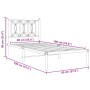 Estructura de cama con cabecero metal negro 90x190 cm de , Camas y somieres - Ref: Foro24-376120, Precio: 68,70 €, Descuento: %
