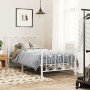 Estructura cama metal con cabecero y pie cama blanca 90x200 cm de , Camas y somieres - Ref: Foro24-376188, Precio: 94,54 €, D...