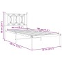 Estructura de cama de metal con cabecero blanco 90x190 cm de , Camas y somieres - Ref: Foro24-376169, Precio: 76,35 €, Descue...