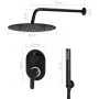 Black 201 stainless steel shower system by vidaXL, Jet nozzles for bathtubs and showers - Ref: Foro24-147721, Price: 147,37 €...